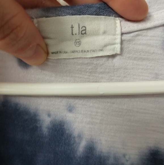ANTHROPOLOGIE t.la Darya v neck tie dye crop top shirt - Picture 5 of 6